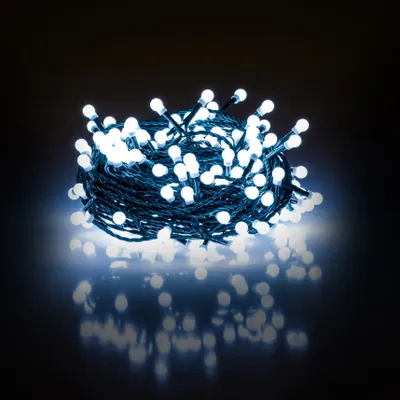 Obrázek produktu pro RETLUX RXL 222 Vánoční řetěz 200LED cherry, časovač 6/18 h, celková délka kabelu 25 m, délka osvětlené části 20 m, délka přívodní šňůry 5 m, barva světla studená bílá, krytí IP 44