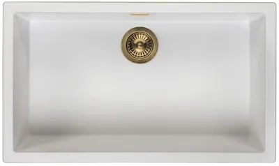 Produktbild von Küchenspüle 70x40 cm weiß Unterbau und Aufbau Pure.Sink