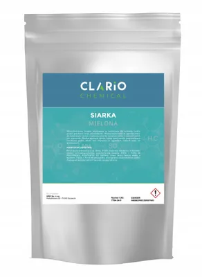 Zdjęcie produktu dla Siarka mielona czysta Clario Chemical proszek Super jakość 1kg 1000g