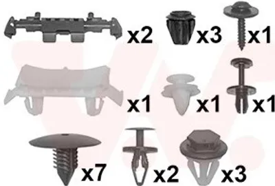 Produktbild von VAN WEZEL Montagesatz Kotflügel 4333796 Vorne Links Vorne Rechts für RENAULT Clio III Schrägheck (BR0/1, CR0/1)