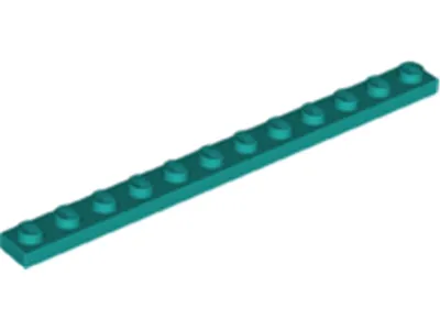 Produktbild von Lego® 1x12 Platten 60479 - 1 Stück Dunkles Türkies