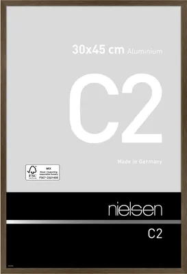 Produktbild von nielsen Aluminium Bilderrahmen C2, 30x45 cm, Struktur Walnuss Matt
