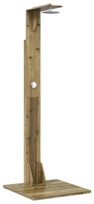 Produktbild von vidaXL Outdoor-Dusche 214,5 cm Imprägniertes Kiefernholz und Edelstahl