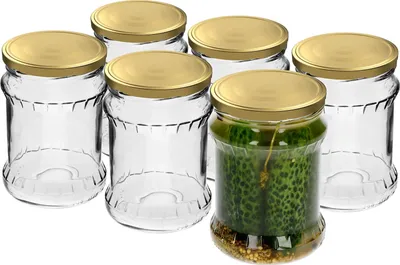Produktbild von 6 x 500ml Vorratsglas Einmachglas mit Deckel Einmachgläser-Vorratsgläser