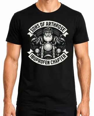 Zdjęcie produktu dla Sons of Arthrosis Ibuprofen Chapter Biker Motorbike Grandpa Gift Koszulka męska, Czarny, XXL