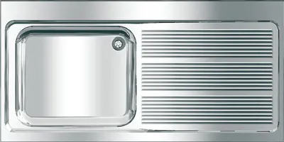 Obrázok produktu pre Komerčný drez KWC AR, MAXIMA, nerezová oceľ, 1400x432x700 mm, pre podstavec