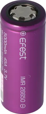 Obrázok produktu pre Efest Purple IMR26650 5000mAh, 3,6V - 3,7V Li-Ion batéria nechránená 26,12x66,5mm