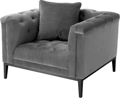 Produktbild von Casa Padrino Luxus Sessel Grau - Wohnzimmer Möbel