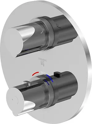 Produktbild von Steinberg Serie 100 Fertigmontageset für Unterputzthermostat mit 3-Wege-Umsteller, 10041233