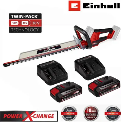 Produktbild von Einhell Heckenschere GE-CH 36/61 Li- 36V, mit 2 x Akku 2.5 Ah ´2 x Ladegärt 36 V