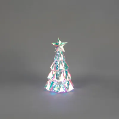 Produktbild von Konstsmide 3093-500 3DWeihnachtsbaum mit Stern, kristalloptik, 80 RGBLEDs, transparentes Kabel, 30 cm, Innen