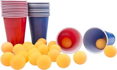 Produktbild von beerpong Plastikbecher und Kugeln 48 Stück
