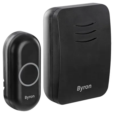 Productafbeelding van Byron Draadloze Plugin Deurbel - De Beldrukker Licht Op In Het Donker - Maximaal 36 Melodieën - Bereik Tot 100 Meter - Volume Instelbaar Tot 80 dB - 4 Volumeniveaus - Kleur Zwart