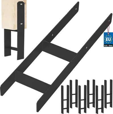 Obrázek produktu pro KOTARBAU® 6 ks. Podpěra H sloupku pro osazení do betonu 160 mm/600 mm z pozinkované oceli s práškovým nástřikem černé kotvy sloupku boty nosníku základna sloupku bota sloupku s kotvou do betonu ocelový nosník ocelová kotva
