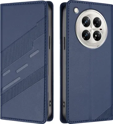 Produktbild von Hülle für Infinix Zero 40 4G / Zero 40 5G, Kunstleder Brieftaschen Handyhülle mit Kartenfach und Standfunktion Blau