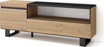Immagine prodotto di COZY Mobile TV Soggiorno, 150x35x57cm, Per TV fino a 65, Rovere e Nero