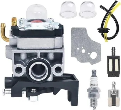 Produktbild von Vergaser für Honda GX25 GX35 GX50 HHB25 UMS425E UMK425E UMK435E FG110, JRISBO Motor Ersatzteile Freischneider Zubehör Laubbläser Vergasersatz mit Dichtung, Zündkerze, Benzinfilter