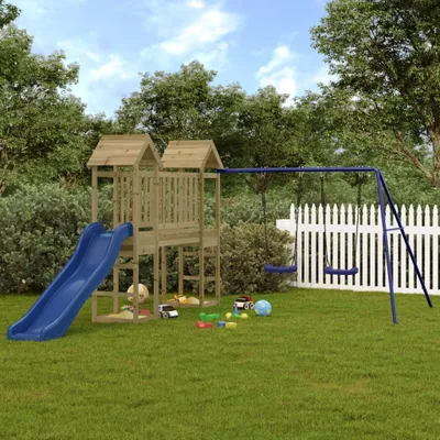 Produktbild von 2024 Moderne Schaukeln Spielturm Imprägniertes Kiefernholz 586600