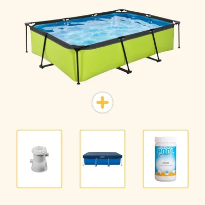 Immagine prodotto di Piscina fuori terra rettangolare - 300x200x65 cm - 4 pezzi - SCB75