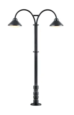 Produktbild von Viessmann H0 Bahnsteigleuchte Baden-Baden doppelt, LED warmweiß