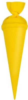 Produktbild von Goldbuch Schultrichter zum Bemalen, gelber Karton mit Filz, 35 cm