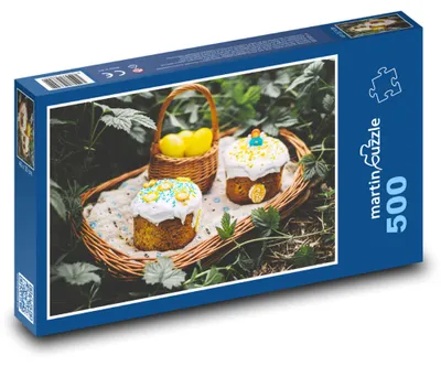 Produktbild von Puzzle 500 Osterpicknick mit Cupcakes - martinpuzzle