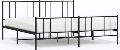 Obrázok produktu pre vidaXL Posteľný rošt s čelom a nohami kovový čierny 200x200 cm