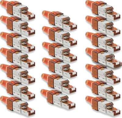 Produktbild von Netzwerkstecker Cat7 CAT 7 RJ45 Stecker 20x Steckverbinder werkzeuglos geschirmt