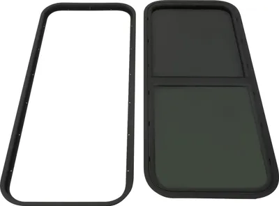 Image de Fenêtre pour camping-car, 1000 mm x 400 mm, alliage d'aluminium, verre trempé, anti-moustiques, compatibilité universelle