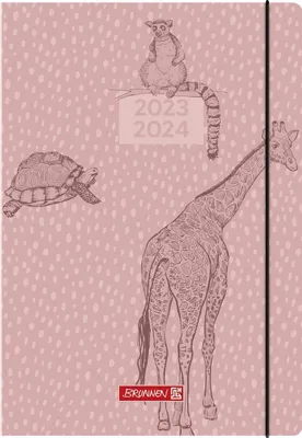 Produktbild von BRUNNEN 1072110044 Wochenkalender Schülerkalender 2023/2024 "Wild Animals" 2 Seiten = 1 Woche Blattgröße 14,8 x 21 cm A5 Broschur-Einband