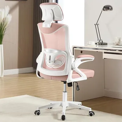 Imagen del producto de Silla de oficina ergonómica Rosa. Silla de escritorio rosa