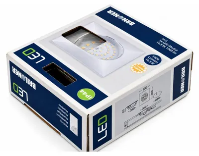 Produktbild von Briloner LED Einbauleuchte eckig Aluminium IP44 10,5W 1000lm Warmweiß 3000K 110°