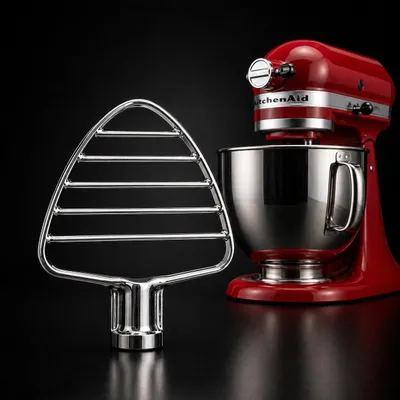 Zdjęcie produktu dla Mieszadło do ciast z stali nierdzewnej 5KSMPB5SS, kompatybilne z robotem kuchennym KitchenAid – nasadka do ciasta na ciasteczka, kremów i puree ziemniaczanego