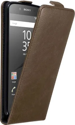 Obrázek produktu pro Cadorabo pouzdro pro Sony Xperia Z5 Protective Cover in Brown Flip Case Obal na mobilní telefon