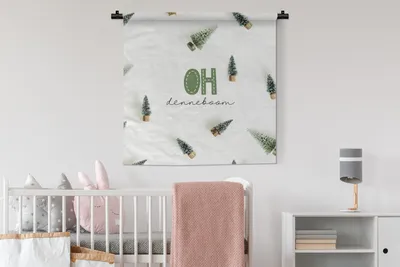 Produktbild von MuchoWow® Wandteppich Wandbehang Winter - Weihnachten - Tannenbaum 90x90 cm Tapisserie Dekoration Wandtuch - Wandaufhänger