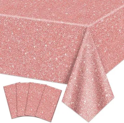 Zdjęcie produktu dla Różowe obrusy, zestaw 4 sztuk, 220 x 130 cm, dekoracja
