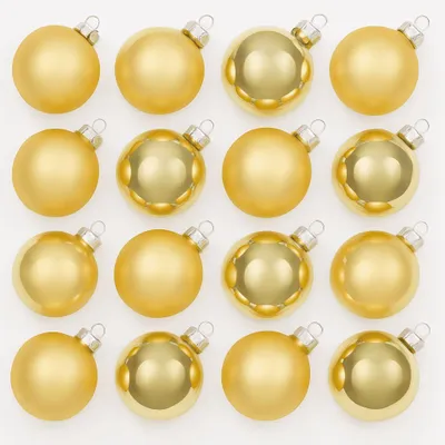 Produktbild von 18er Set Weihnachtskugeln Glas Christbaumkugeln Christbaumschmuck Kugeln Gold