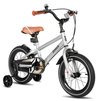 Produktbild von STITCH 14/16/18/20 Zoll Kinderfahrrad für 3-13 Jahr Jungen Mädchen,mit Stützräder, Kotflügel, Front and rear dual brakes, Reflektorplatte, Silber