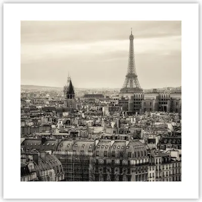 Produktbild von Poster - Poster ohne Rahmen - Paris Stadt Zuhause - 40x40 cm - Wand Bild - Wanddeko - Wandbilder - Kunstposter - Wandposter - Bilder - Kunstdruck - Wanddekoration - Wandbild - P2XAC40x40-3615