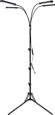 Image de Lampe de culture, hauteur réglable, 4 têtes LED, noir