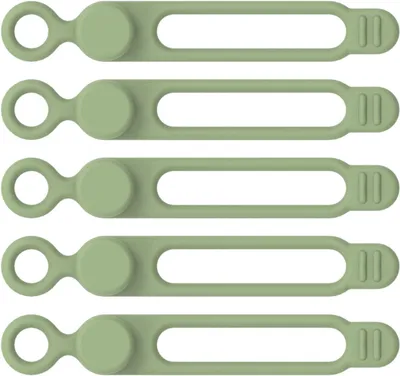 Produktbild von Wiederverwendbare Kabelbinder, Kabelmanagement, Kabelorganisatoren, wiederverwendbare Kabelbinder, Kabelhalter, Silikon, Kabelorganisatoren (10 Stš¹ck, grš¹n)
