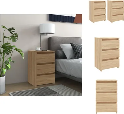 Obrázok produktu pre vidaXL Nočné stolíky 2 ks Sonoma dub 40x35x62,5 cm materiál na báze dreva - Nočné stolíky