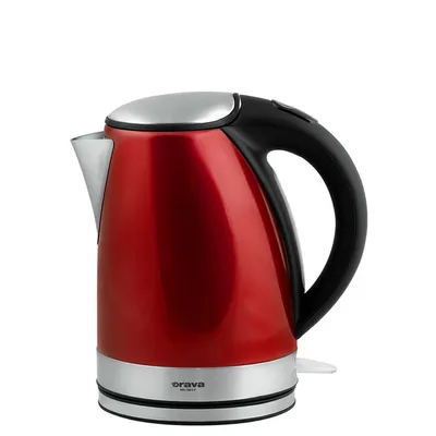 Image de Bouilloire en acier inoxydable 1,7L Orava, rouge 73639