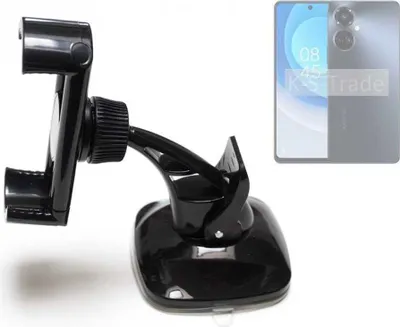 Produktbild von K-S-Trade kompakte Handy-Halterung Windschutzscheibe kompatibel mit Tecno Camon 19 Pro Armaturenbrett schwarz Autohalterung KFZ Halter