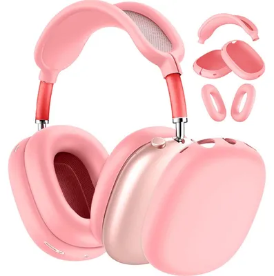 Produktbild von 3 in 1 Silikon Schutzhülle Cover für Apple AirPods Max / Max 2 Pink Zubehör