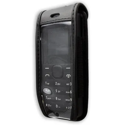 Produktbild von caseroxx Ledertasche mit Gürtelclip kompatibel mit Nokia 105 aus Echtleder, Tasche mit Gürtelclip und Sichtfenster