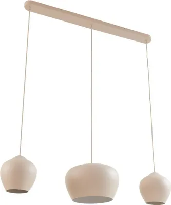Produktbild von Lucande Hängeleuchte Malisa, beige, 3-fl., Metall, 90 cm