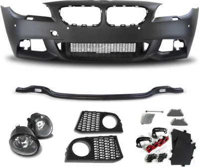 Produktbild von Front Stoßstange Gitter Nebelscheinwerfer Spoiler SET für BMW 5er F10 F11