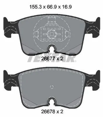Produktbild von TEXTAR Bremsbeläge Satz Vorne für VW Golf VIII Schrägheck (CD1) 2667701