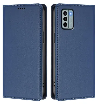 Produktbild von Handyhülle für Nokia G22, Kunstleder Klapphülle Stoßfeste Magnetische Hülle mit Ständer Dunkelblau